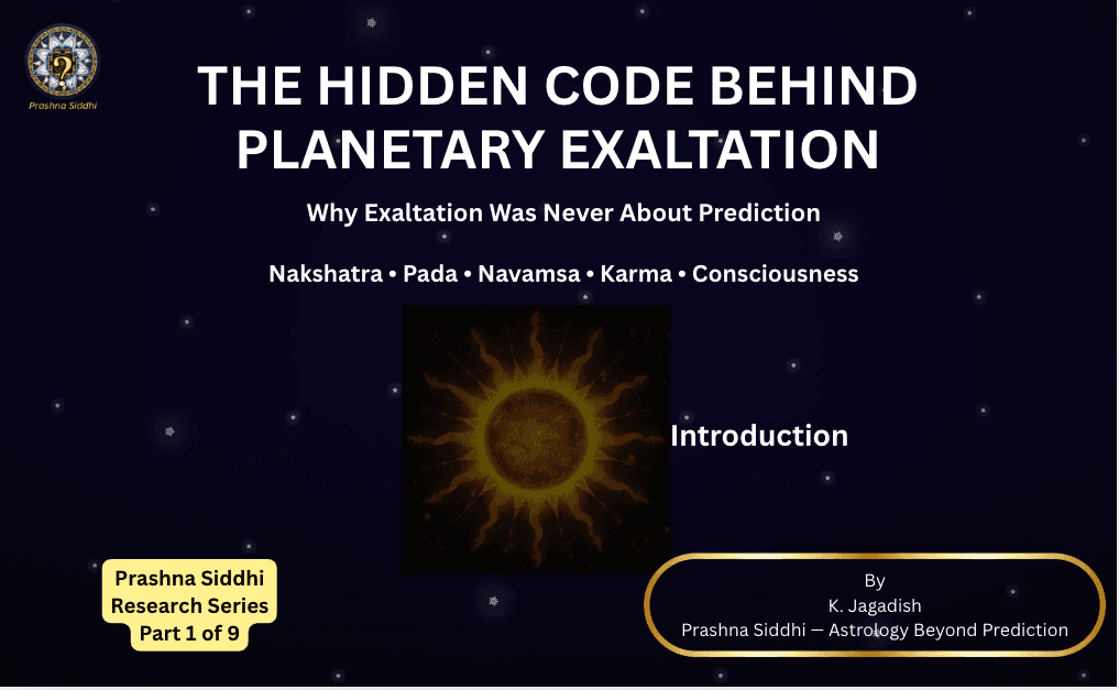 The Hidden Code Behind Planetary Exaltation