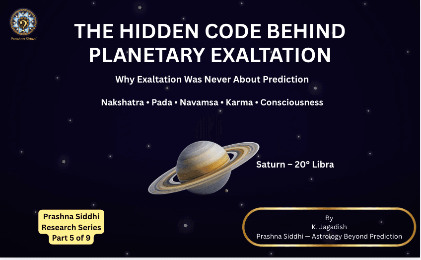 Saturn exalted at 20 degrees Libra in Vishakha Nakshatra first Pada and Aries Navamsa