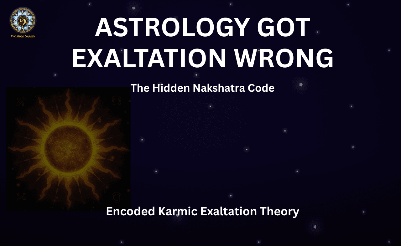 Astrology Got Exaltation Wrong? The Hidden Nakshatra Code