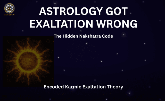 Astrology Got Exaltation Wrong?